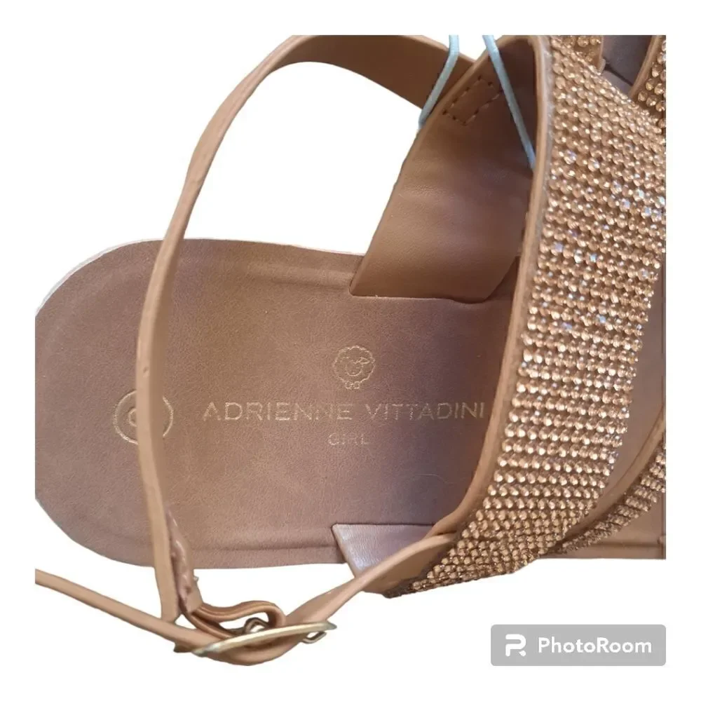 Adrienne Vittadini Mandy Rhinestone Strappy Sandals